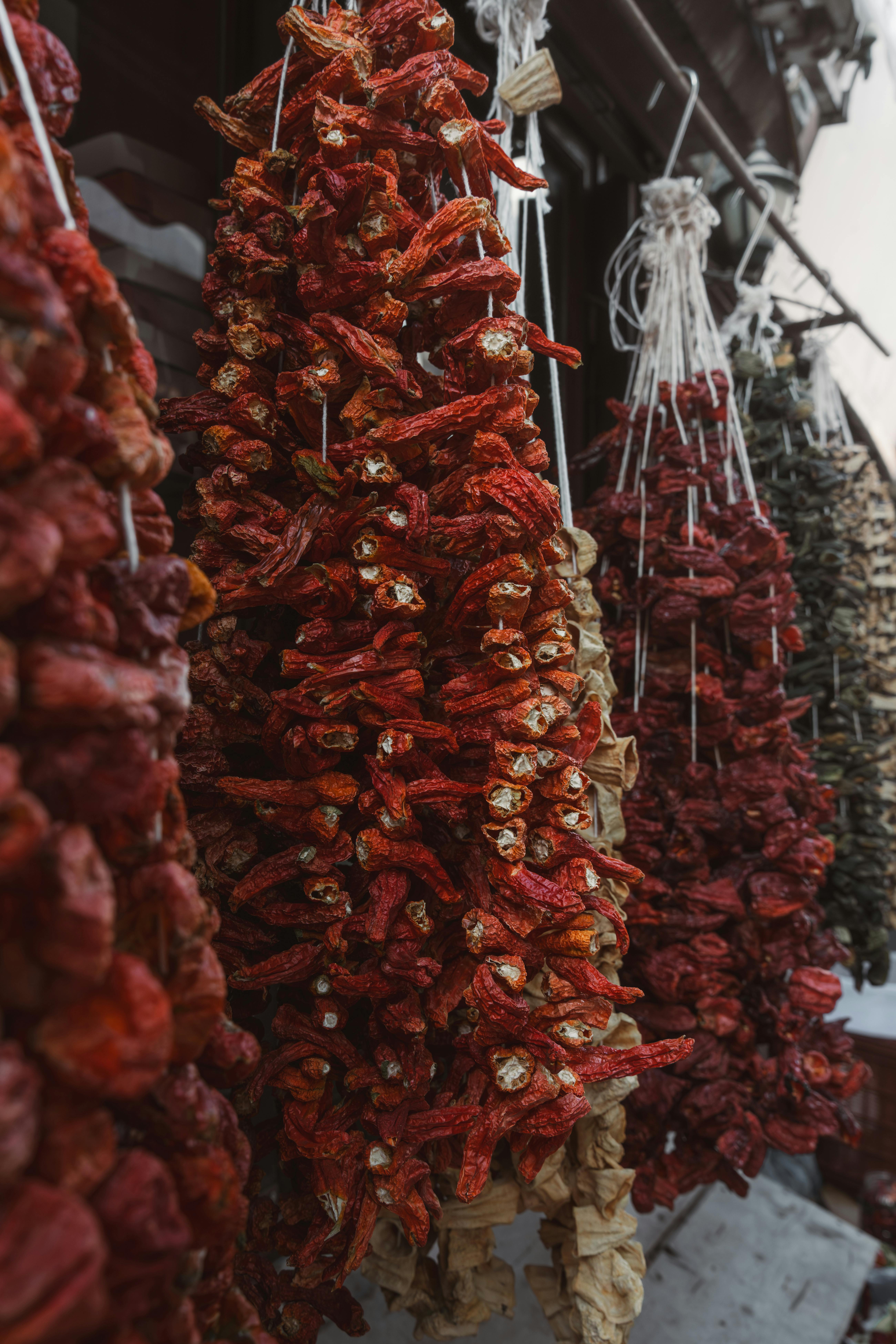 Dried pepper ristras